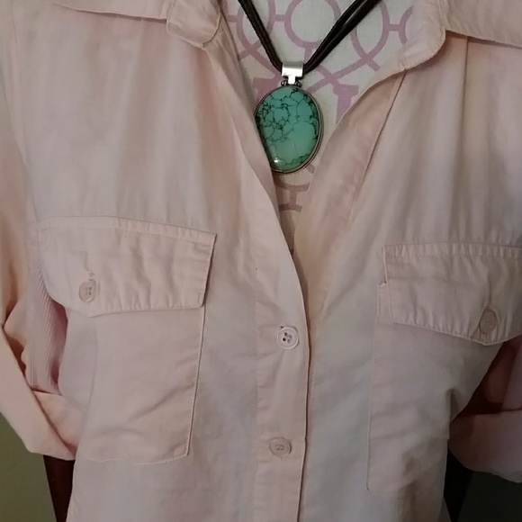 Pink Button up - Picture 3 of 4